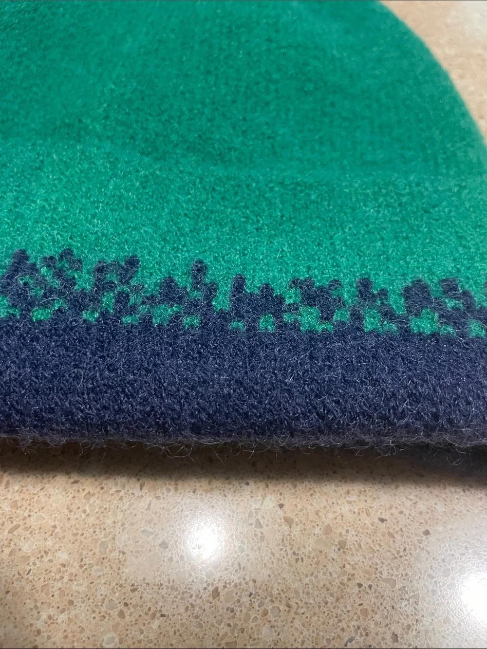 Women's Green Pom Beanie with 'APRÈS' Knit Band